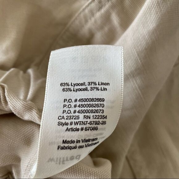 ARITZIA-WILFRED Free Harulia Linen Blend Paper-bag Waist High Rise Shorts - Picture 8 of 8